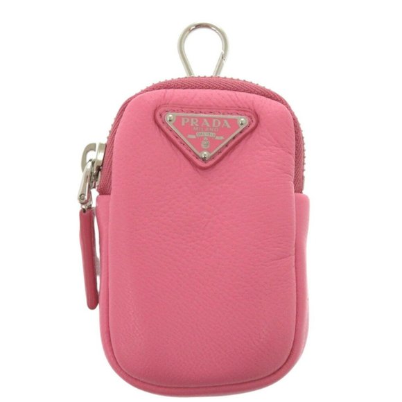 Prada Leather Pink Mini Pouch 0063PRADA - Picture 1 of 8